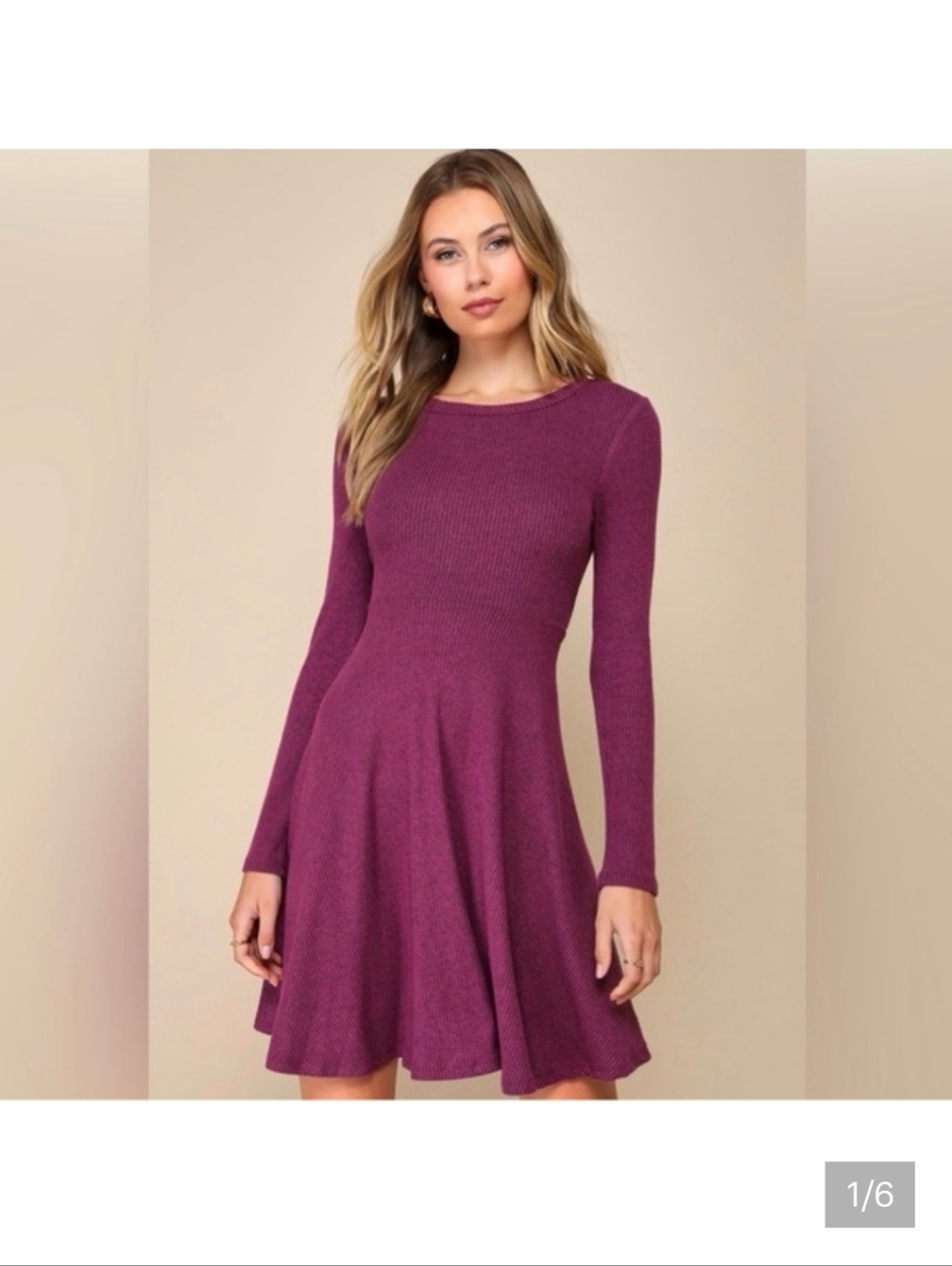 Lulus Ribbed Fit And Flare Dress